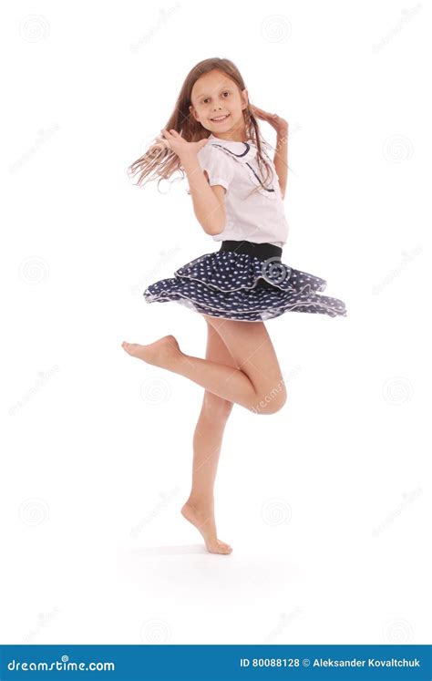 Happy young girl dancing stock photo. Image of hair, isolated - 80088128