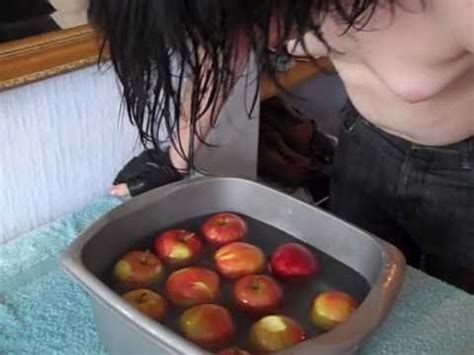 epic apple bobbing at halloween - YouTube