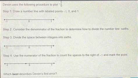 Devon uses the following procedure to plot - 5/6 Step 1 : Draw a number ...