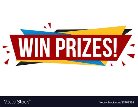 Win prizes banner design Royalty Free Vector Image