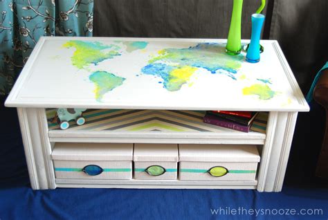 While They Snooze: DIY Map Table Tutorial