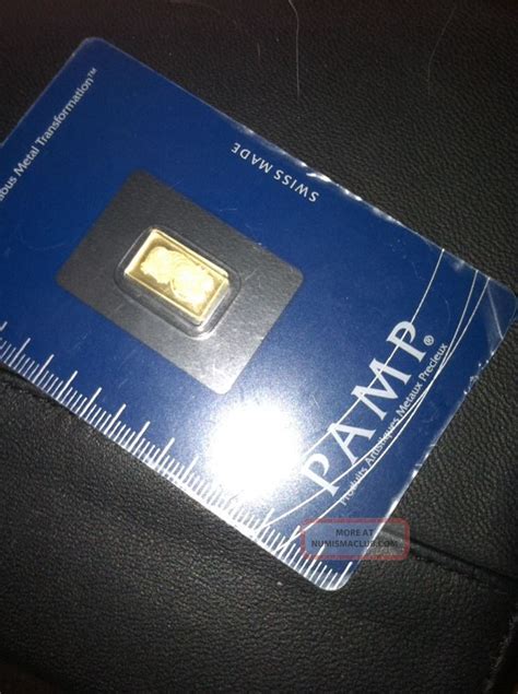 1 Gram Pamp Swiss Gold Bar 999. 9