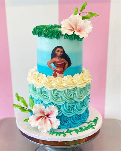 15 Beautiful Moana Birthday Cake Ideas (This is a Must for the Party) | Moana cake, Moana ...