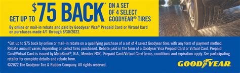 Get up to $75 Back Goodyear Tires Rebate| Onlinetires.com | Vernon ...