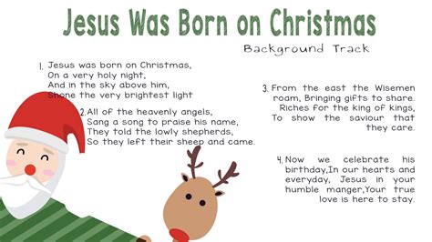 Jesus was Born on Christmas Lyrics & Track - YouTube