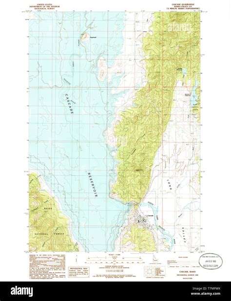 Map of cascade idaho hi-res stock photography and images - Alamy