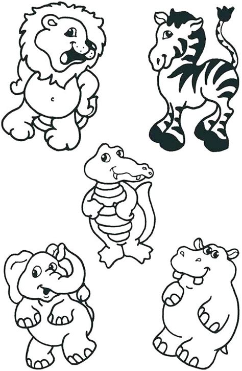 Jungle Animals Coloring Pages Preschool at GetColorings.com | Free printable colorings pages to ...