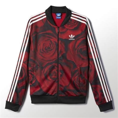 Adidas Rose Print Jacket. Size XS. 100% polyester. Also have the matching pants Adidas Hoodie ...