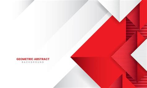 Premium Vector | Red abstract geometric modern background