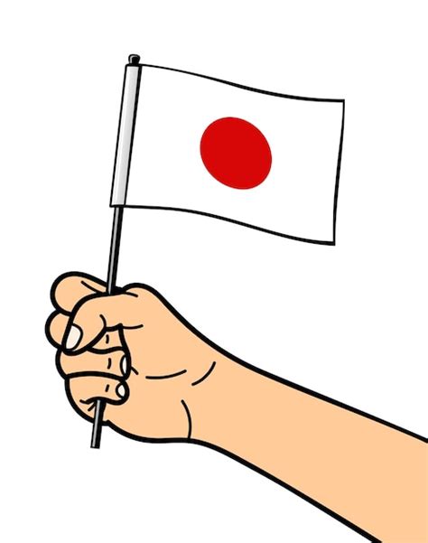 El símbolo nacional de la bandera de japón aislado en un fondo blanco bandera nacional en la ...