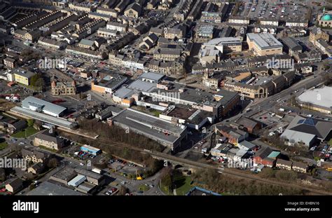 aerial view of the Lancashire town of Nelson Stock Photo - Alamy