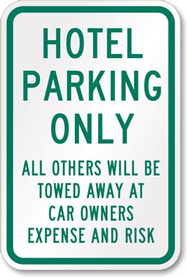 Hotel Parking Signs | Motel Parking Signs