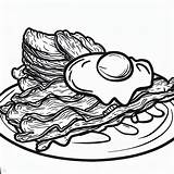 Bacon And Fried Egg Coloring Pages  For Kids – Smart sketch template