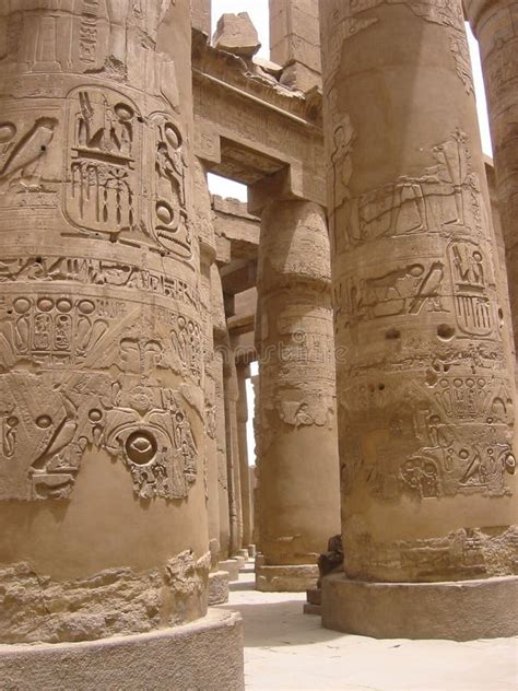 Egyptian pillars stock photo. Image of hieroglyphics, pharao - 61194