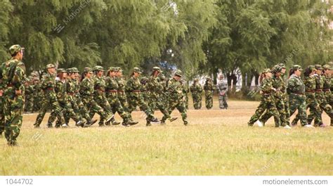 Military Training Of Chinese Students 14 Stock video footage | 1044702