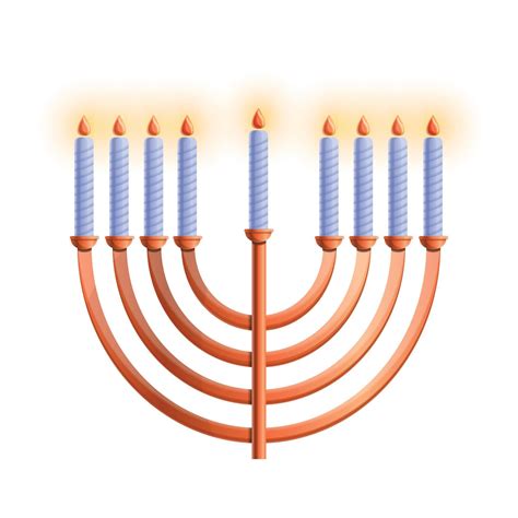 Menorah icon, cartoon style 14194509 Vector Art at Vecteezy