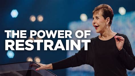 The Power of Restraint - Joyce Meyer 2022 - YouTube