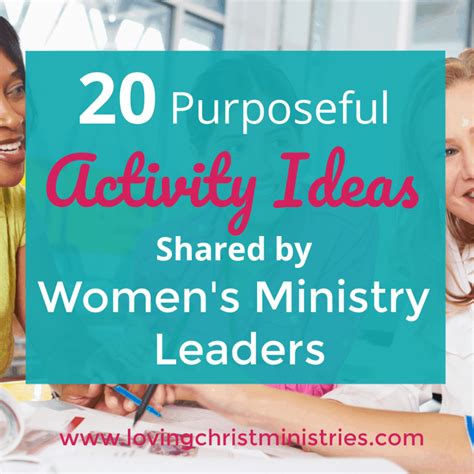 20 Fun Activities Shared by Ladies Ministry Leaders - Loving Christ Ministries