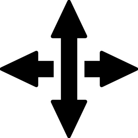 Vertical and horizontal arrows icon