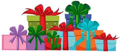 Free Vector | Christmas gift boxes pile