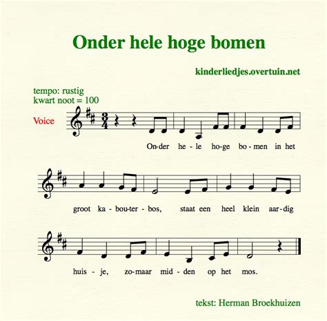 Dutch children's songs U-Z, lullabies and nursery rhymes, with music ...