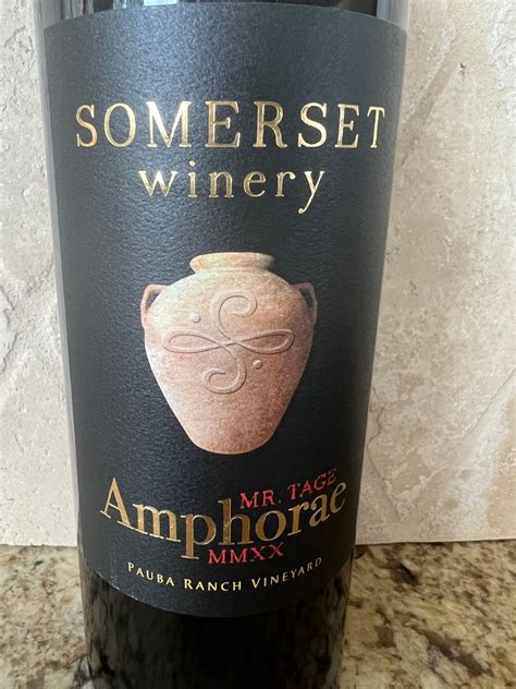 NV Somerset Winery Cabernet Franc Amphorae, Mr. Tage Pauba Ranch ...