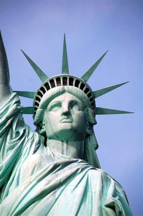 Statue of Liberty - Full Face with Crown Stock Photo - Image of york, harbour: 54925022