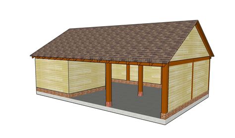 Woodwork Storage Building With Carport Plans PDF Plans