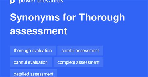 Thorough Assessment synonyms - 414 Words and Phrases for Thorough ...