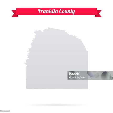 Franklin County Tennessee Map On White Background With Red Banner Stock ...