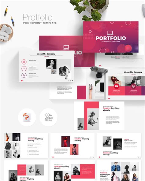 Portfolio Creative Presentation PowerPoint template