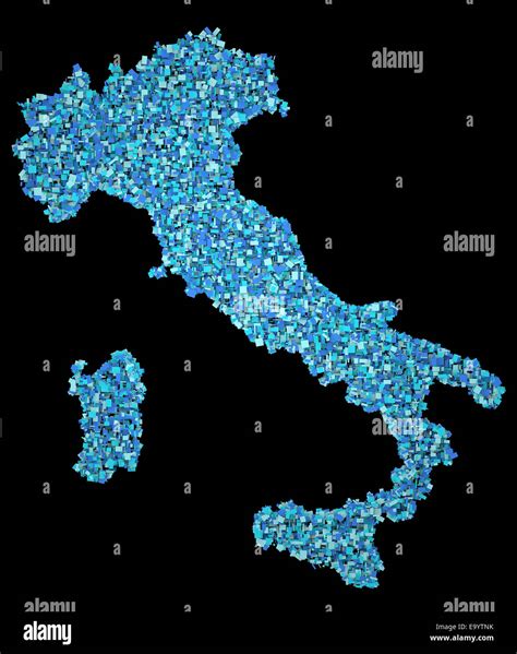 3d blue Italy map Stock Photo - Alamy
