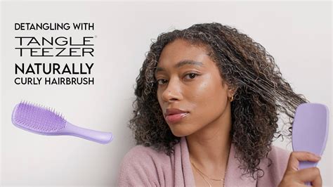 Detangling with the Tangle Teezer Naturally Curly Hairbrush AD - YouTube