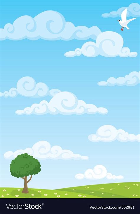 Meadow background vector image on VectorStock in 2024 | Cartoon clip art, Background, Poster ...