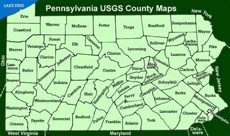 Pennsylvania Map Of Counties And Cities