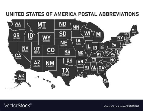 Usa Maps With Abbreviations