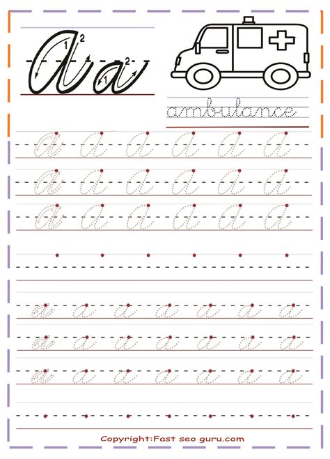 Cursive Printable Practice Sheets