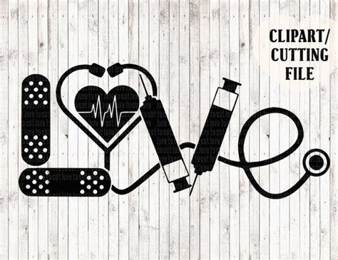 LOVE nurse svg nursing svg rn svg doctor cut files | Etsy