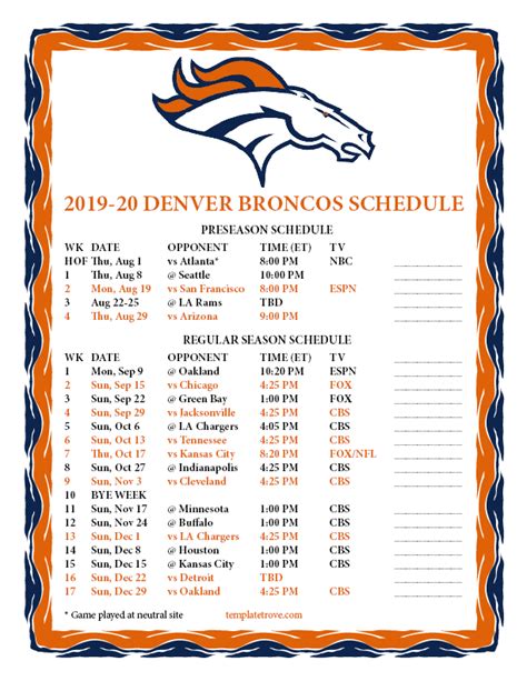 Broncos Game Schedule 2024 - Ivett Letisha