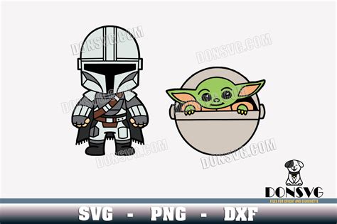 Chibi Mando and Baby Yoda SVG PNG Cut Files for Cricut The C - Inspire Uplift