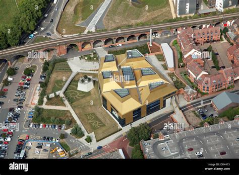 aerial view of The Hive library in Worcester Stock Photo - Alamy