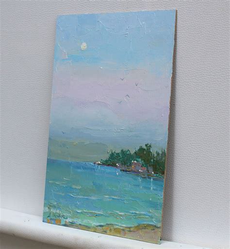 Sea Beach Mountains Art Rocky Seaside Original oil Painting | Etsy