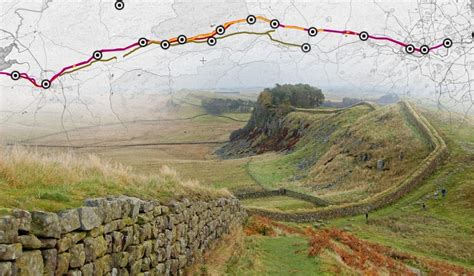 Hadrian's Wall (Vallum Hadriani) was a defensive fortification built by ...