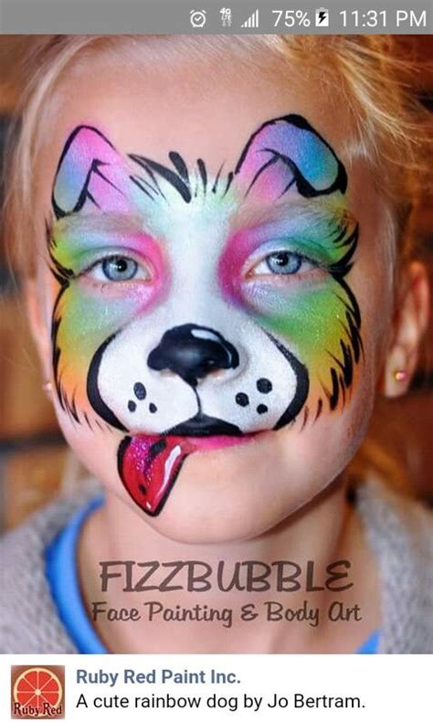 Cute Dog Face Painting