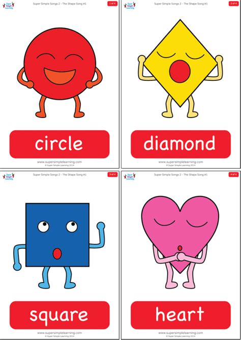 The Shape Song #1 Flashcards - Super Simple