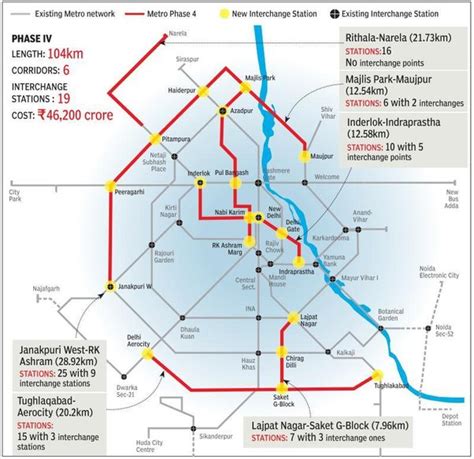 Delhi Metro Phase 4 Map - Babara Quintina