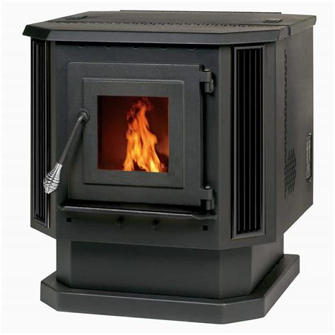 Englander 2,200 sq. ft. Pellet Stove with Black Louvers-25-PDVH - The Home Depot