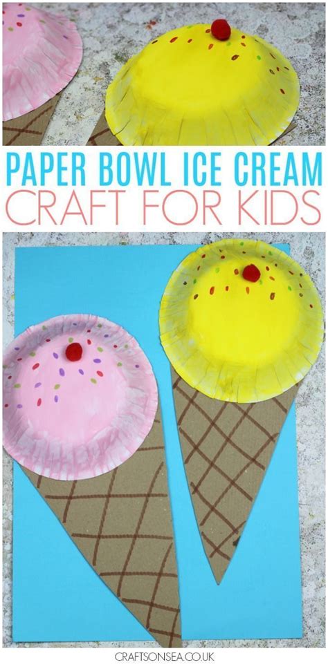 Need some fun summer crafts for kids? This sweet paper bowl ice cream ...