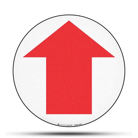 Red Arrow Sign - Anti-Slip Floor Decal | TRADESAFE