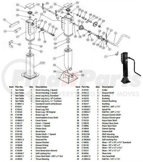 Trailer Landing Gear Parts Diagram